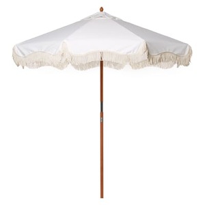 BUSINESS & PLEASURE, The Market Sonnenschirm / Ø 210 cm - - BUSINESS & PLEASURE bunt en textil, Sonnenschirm The Market textil holz weiß / Ø 210 cm - - BUSINESS & PLEASURE weiß en holz