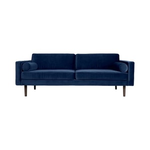 Broste Copenhagen, Broste Copenhagen-Wind Sofa, Insignia Blue, Sofa Wind textil blau / B 200 cm - Samt - BROSTE COPENHAGEN blau en textil