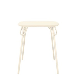 Bibelo, quadratischer Tisch Swim Duo metall weiß beige / 63 x 63 cm - Metall - Bibelo weiß en metall, quadratischer Tisch Swim Duo metall weiß beige / 63 x 63 cm - Metall - Bibelo beige en metall