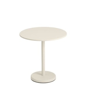 Muuto, Linear Café Runder Tisch / Ø 70 cm - Stahl - Muuto weiß en metall, Runder Tisch Linear Café metall weiß / Ø 70 cm - Stahl - Muuto weiß en metall