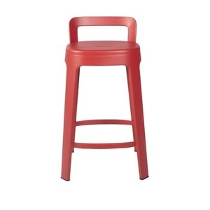RS Barcelona, Ombra Counter Barhocker / Mit Rückenlehne - H 65 cm - RS BARCELONA rot en metall, Barhocker Ombra Counter metall rot / Mit Rückenlehne - H 65 cm - RS BARCELONA rot en metall