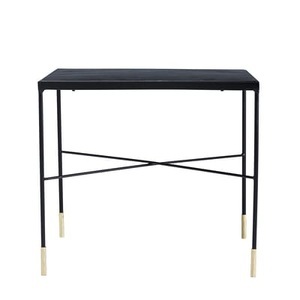 House Doctor, House Doctor-Ox Grey Iron Beistelltisch 50x50, Schwarz/Messing, Couchtisch OX schwarz gold metall / 50 x 50 x H 45 cm - House Doctor metall en metall