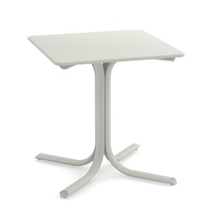 Emu, System quadratischer Tisch / 70 x 70 cm - Emu weiß en metall, quadratischer Tisch System metall weiß / 70 x 70 cm - Emu weiß en metall