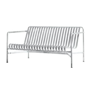 Hay, Palissade Lounge Sofa / L 139 cm - R u. E Bouroullec - Hay grau/metall en metall, Gartensofa 2-Sitzer Palissade Lounge grau metall / L 139 cm - R u. E Bouroullec - Hay metall en metall