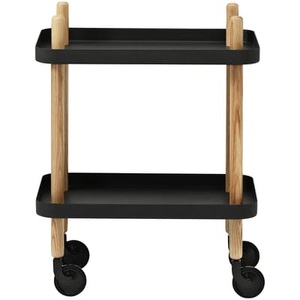 Normann Copenhagen, Normann Copenhagen Block Couch- und Beistelltisch, Ablage Block metall schwarz / auf Rollen - Normann Copenhagen schwarz en metall