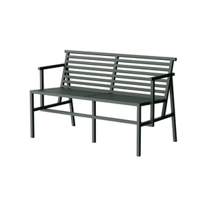 Nine, Bank mit Rückenlehne 19 Outdoors metall grün / L 125 cm - Aluminium - NINE grün en metall, Bank mit Rückenlehne 19 Outdoors metall grün / L 125 cm - Aluminium - NINE grün en metall