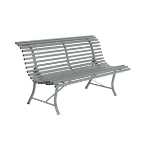 Fermob, Louisiane Bank mit Rückenlehne / L 150 cm - Metall - Fermob en, Bank mit Rückenlehne Louisiane metall grau / L 150 cm - Metall - Fermob en