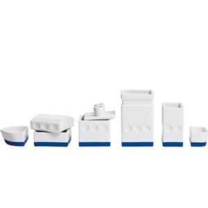 Seletti, Schachtel Le bateau keramik weiß / Schreibtischset - L 33 cm - Seletti weiß en keramik, Schachtel Le bateau keramik weiß / Schreibtischset - L 33 cm - Seletti weiß en keramik