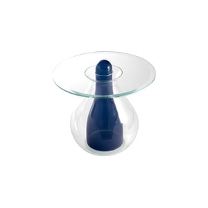 Cappellini, Beistelltisch Miya glas blau / Ø 60 x H 50 cm - Cappellini blau en glas, Beistelltisch Miya glas blau / Ø 60 x H 50 cm - Cappellini blau en glas