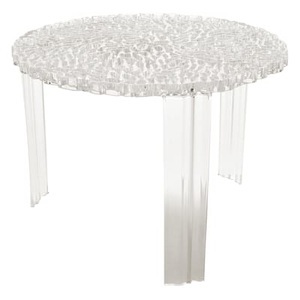 KARTELL, Kartell-T-Table Seitentisch, Kristall, Couchtisch T-Table Medio plastikmaterial transparent - Kartell transparent en plastikmaterial