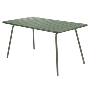 Fermob, Fermob Luxembourg Tisch kaktus, rechteckiger Tisch Luxembourg metall grün / für 6 Personen - 143 x 80 cm - Fermob grün en metall