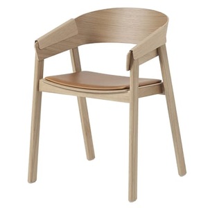 Muuto, Cover Sessel / Holz - Sitzfläche aus Leder - Muuto holz natur en holz, Sessel Cover holz natur / Holz - Sitzfläche aus Leder - Muuto holz natur en holz