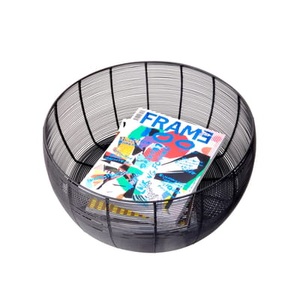 XL Boom, Korb Dora Low metall schwarz / Ø 43,5 cm x H 20 cm - XL Boom schwarz en metall, Korb Dora Low metall schwarz / Ø 43,5 cm x H 20 cm - XL Boom schwarz en metall