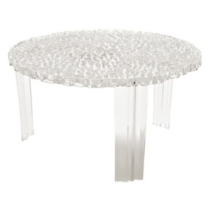 KARTELL, Kartell-T-Table Seitentisch, Kristall Klein, Couchtisch T-Table Basso plastikmaterial transparent - Kartell transparent en plastikmaterial