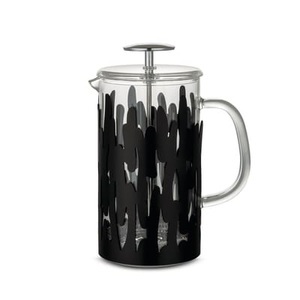 ALESSI, Barkoffee Druckkolben-Kaffeemaschine / 8 Tassen - Für Kaffee, Tee, Kräutertee - Alessi schwarz en metall/glas, Druckkolben-Kaffeemaschine Barkoffee metall glas schwarz / 8 Tassen - Für Kaffee, Tee, Kräutertee - Alessi schwarz en glas