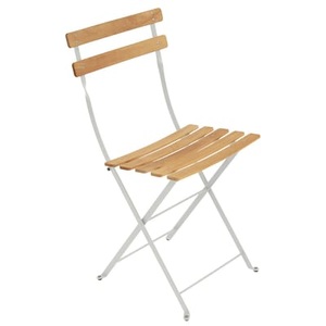 Fermob, Bistro Klappstuhl / Metall & Holz - Fermob grau/metall en holz, Klappstuhl Bistro holz grau metall / Metall & Holz - Fermob metall en holz