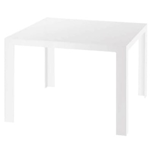 KARTELL, Kartell Invisible Tisch, quadratischer Tisch Invisible plastikmaterial weiß / H 72 cm - Kartell weiß en plastikmaterial