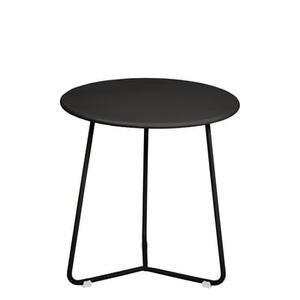 Fermob, Cocotte Beistelltisch / Hocker - Ø 34 cm x H 36 cm - Fermob schwarz en metall, Beistelltisch Cocotte metall schwarz / Hocker - Ø 34 cm x H 36 cm - Fermob schwarz en metall
