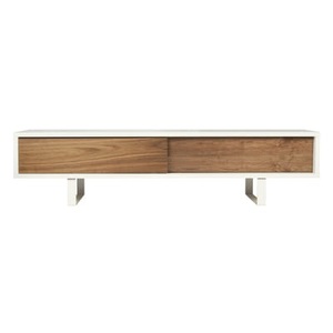 POP UP HOME, Bridge TV Möbel / L 198 cm - POP UP HOME weiß/holz natur en holz, TV Möbel Bridge weiß holz natur / L 198 cm - POP UP HOME holz natur en holz