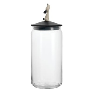 ALESSI, Alessi-LulàJar Hundenapf, Schwarz, 150 cl, hermetisch verschließbares Glas LulàJar glas schwarz - Alessi schwarz en glas