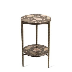 Pols Potten, Nougat Beistelltisch / Ø 37 x H 55 cm - Terrazzo - Pols Potten braun en stein, Beistelltisch Nougat stein braun / Ø 37 x H 55 cm - Terrazzo - Pols Potten braun en stein