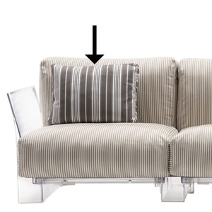 KARTELL, Kissen / 48 x 35 cm - Kartell grau en textil, Armlehne textil grau / 48 x 35 cm - Kartell grau en textil