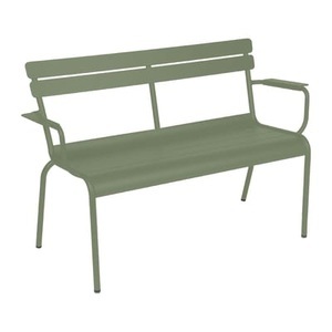Fermob, Luxembourg Bank mit Rückenlehne / 2-Sitzer - L 131 cm - Fermob grün en metall, Bank mit Rückenlehne Luxembourg metall grün / 2-Sitzer - L 131 cm - Fermob grün en metall