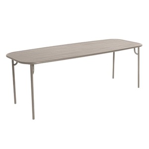 Petite Friture, Week-end rechteckiger Tisch / 220 x 85 cm - Aluminium - Petite Friture en, rechteckiger Tisch Week-end metall beige / 220 x 85 cm - Aluminium - Petite Friture en