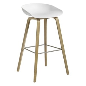 Hay, Barhocker About a stool AAS 32 HIGH plastikmaterial weiß / H 75 cm - Recycelt - Hay weiß en plastikmaterial, Barhocker About a stool AAS 32 HIGH plastikmaterial weiß / H 75 cm - Recycelt - Hay weiß en plastikmaterial
