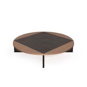 Petite Friture, Tavla Couchtisch / Ø 120 cm - Nussbaum-Einlegearbeit - Petite Friture holz natur en holz, Couchtisch Tavla holz natur / Ø 120 cm - Nussbaum-Einlegearbeit - Petite Friture holz natur en holz