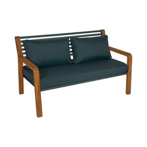 Fermob, Gartensofa 2-Sitzer Somerset textil holz grau / L 142 cm - Fermob grau en textil, Gartensofa 2-Sitzer Somerset textil holz grau / L 142 cm - Fermob grau en holz