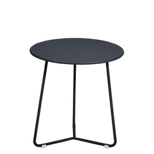 Fermob, Cocotte Beistelltisch / Hocker - Ø 34 cm x H 36 cm - Fermob grau/schwarz en metall, Beistelltisch Cocotte metall grau schwarz / Hocker - Ø 34 cm x H 36 cm - Fermob schwarz en metall