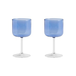 Hay, Tint Weinglas / 2er-Set - Hay blau en glas, Weinglas Tint glas blau / 2er-Set - Hay blau en glas