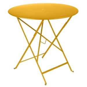 Fermob, Klapptisch Bistro metall gelb /Ø 77 cm - 3/4 Personen - Sonnenschirm-Loch - Fermob en, Klapptisch Bistro metall gelb /Ø 77 cm - 3/4 Personen - Sonnenschirm-Loch - Fermob en