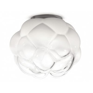 Fabbian, Cloudy Deckenleuchte LED / Ø 40 cm - Fabbian weiß/transparent en glas, Deckenleuchte Cloudy glas weiß transparent LED / Ø 40 cm - Fabbian transparent en glas