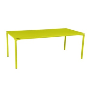 Fermob, rechteckiger Tisch Calvi metall grün / 195 x 95 cm - Aluminium / 10 bis 12 Personen - Abnehmbare Platte - Fermob grün en metall, rechteckiger Tisch Calvi metall grün / 195 x 95 cm - Aluminium / 10 bis 12 Personen - Abnehmbare Platte - Fermob grün en metall