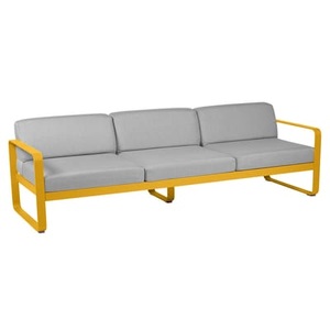 Fermob, Gartensofa 3-Sitzer Bellevie metall textil grau 3-Sitzer / L 235 cm - Stoff flanellgrau - Fermob grau en metall, Gartensofa 3-Sitzer Bellevie metall textil grau 3-Sitzer / L 235 cm - Stoff flanellgrau - Fermob grau en textil