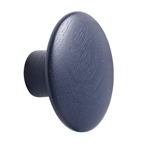 Muuto, The Dots Wood Wandhaken / Large - Ø 17 cm - Muuto blau en holz, Wandhaken The Dots Wood holz blau / Small - Ø 9 cm - Muuto blau en holz