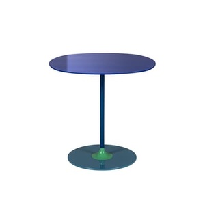 KARTELL, Thierry Tables d'appoint / 45 x 45 x H 45 cm - Glas - Kartell blau en glas, Beistelltisch Thierry glas blau / 45 x 45 x H 45 cm - Glas - Kartell blau en glas