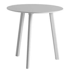 Hay, Runder Tisch Copenhague CPH DEUX 220 holz grau / Ø 75 cm - Hay grau en holz, Runder Tisch Copenhague CPH DEUX 220 plastikmaterial grau / Ø 75 cm - Hay grau en plastikmaterial