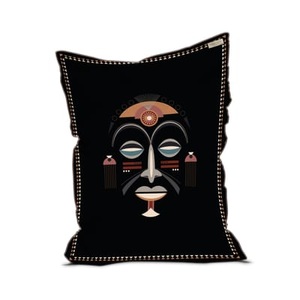 PÔDEVACHE, Sitzkissen Mask textil bunt schwarz / Velours- 115 x 145 cm - PÔDEVACHE bunt en textil, Sitzkissen Mask textil bunt schwarz / Velours- 115 x 145 cm - PÔDEVACHE schwarz en textil