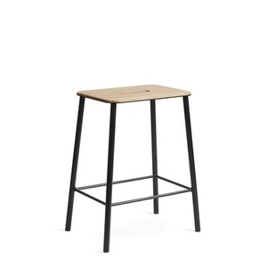 Frama, Adam Hocker / H 50 cm - Eiche & Stahl - Frama schwarz/holz natur en metall/holz, Hocker Adam holz natur / H 50 cm - Eiche & Stahl - Frama holz natur en holz