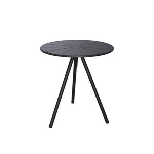 Houe, Nami Runder Tisch / Ø 65 cm - Recycling-Kunststoff - Houe schwarz en plastikmaterial, Runder Tisch Nami plastikmaterial schwarz / Ø 65 cm - Recycling-Kunststoff - Houe schwarz en plastikmaterial