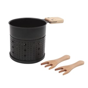 Cookut, Lumi Choco Set / für Schokoladenfondue - für 1 bis 2 Personen - Cookut schwarz en metall, Set Lumi Choco metall schwarz / für Schokoladenfondue - für 1 bis 2 Personen - Cookut schwarz en metall