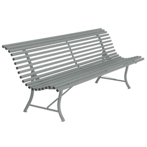 Fermob, Louisiane Bank mit Rückenlehne / L 200 cm - Metall - Fermob en, Bank mit Rückenlehne Louisiane metall grau / L 200 cm - Metall - Fermob en