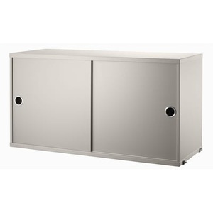 String Furniture, String® System Kiste / 2 Schiebetüren - L 78 x T 30 cm - String Furniture beige en holz, Kiste String® System holz beige / 2 Schiebetüren - L 78 x T 30 cm - String Furniture beige en holz