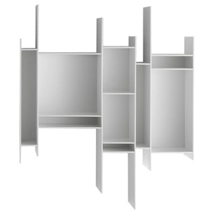 MDF Italia, Randomito Regal - MDF Italia weiß en holz, Regal Randomito holz weiß / B 81 x H 96 cm - MDF Italia weiß en holz