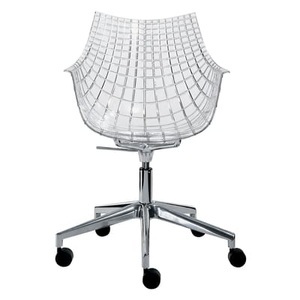 Driade, Meridiana Sessel mit Rollen - Driade transparent en plastikmaterial, Sessel mit Rollen Meridiana plastikmaterial transparent - Driade transparent en plastikmaterial