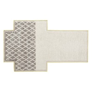 Gan, Mangas Space Rhombus Teppich / 250 x 160 cm - Gan weiß/beige en textil, Teppich Mangas Space Rhombus textil weiß beige / 250 x 160 cm - Gan beige en textil