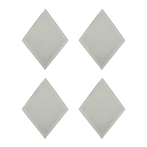 House Doctor, House Doctor-Diamond Spiegel Dekoration 4-Pack, Grau, Wandspiegel Diamond glas grau / 4er-Set - 16 x 22 cm - House Doctor grau en glas